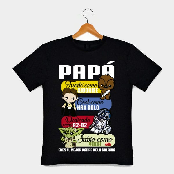 Playera Papá Star Wars – ¡Eres el mejor padre de la galaxia!